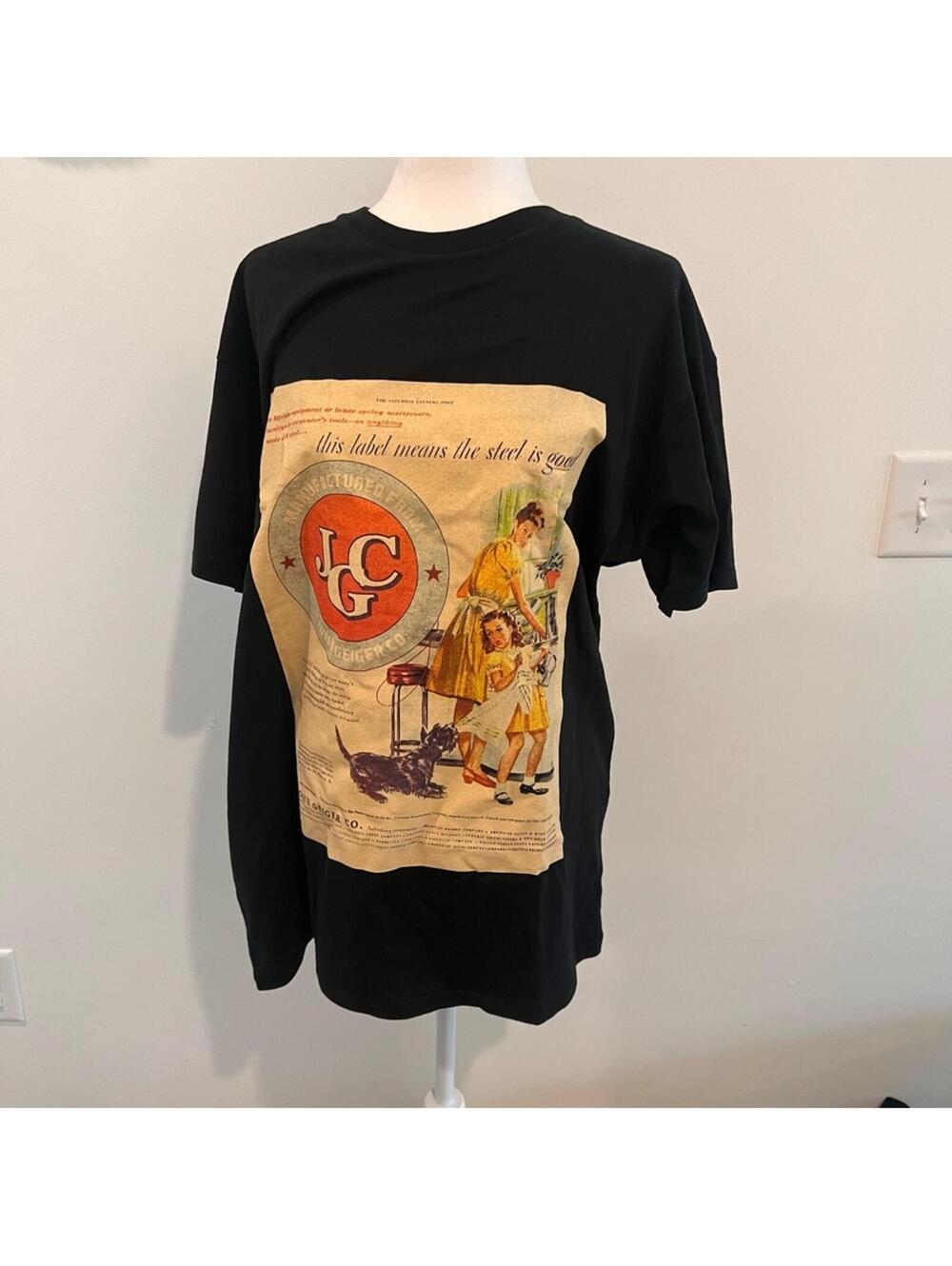 NWOT - John Geiger Men's Black Short Sleeve T-Shirt Size Large